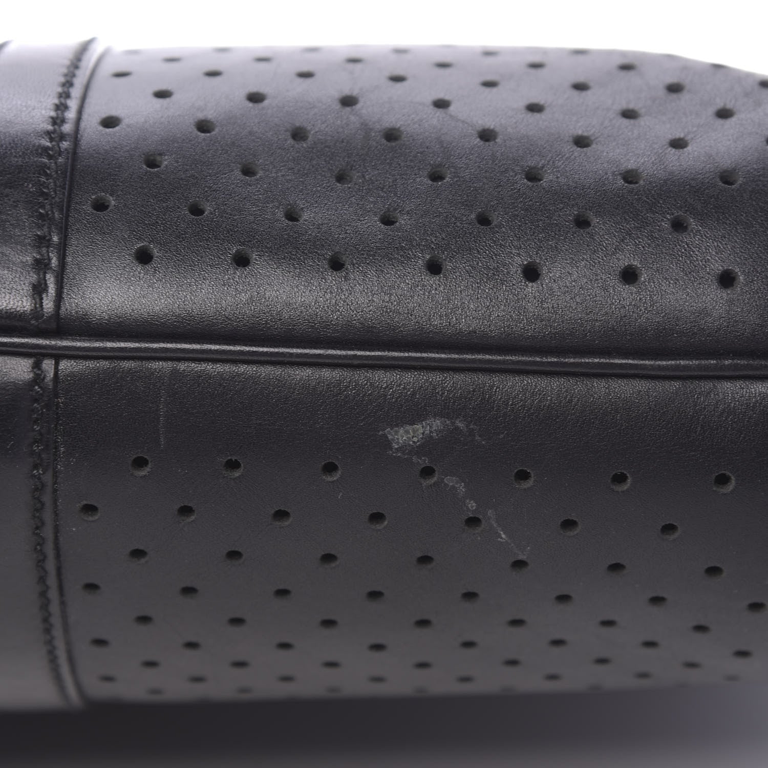 Gucci Calfskin Perforated GG Reins Hobo Black 10 of 11