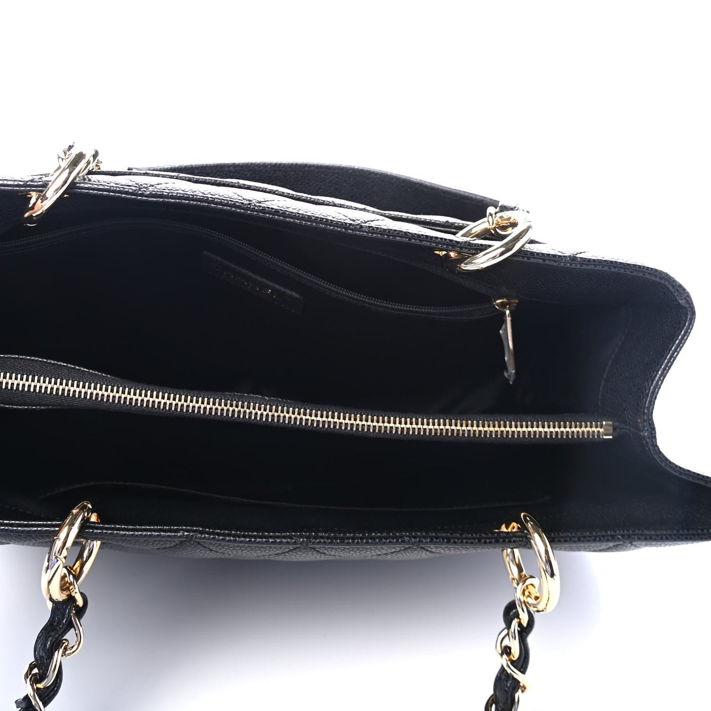 Caviar Quilted Grand Shopping Tote GST Black