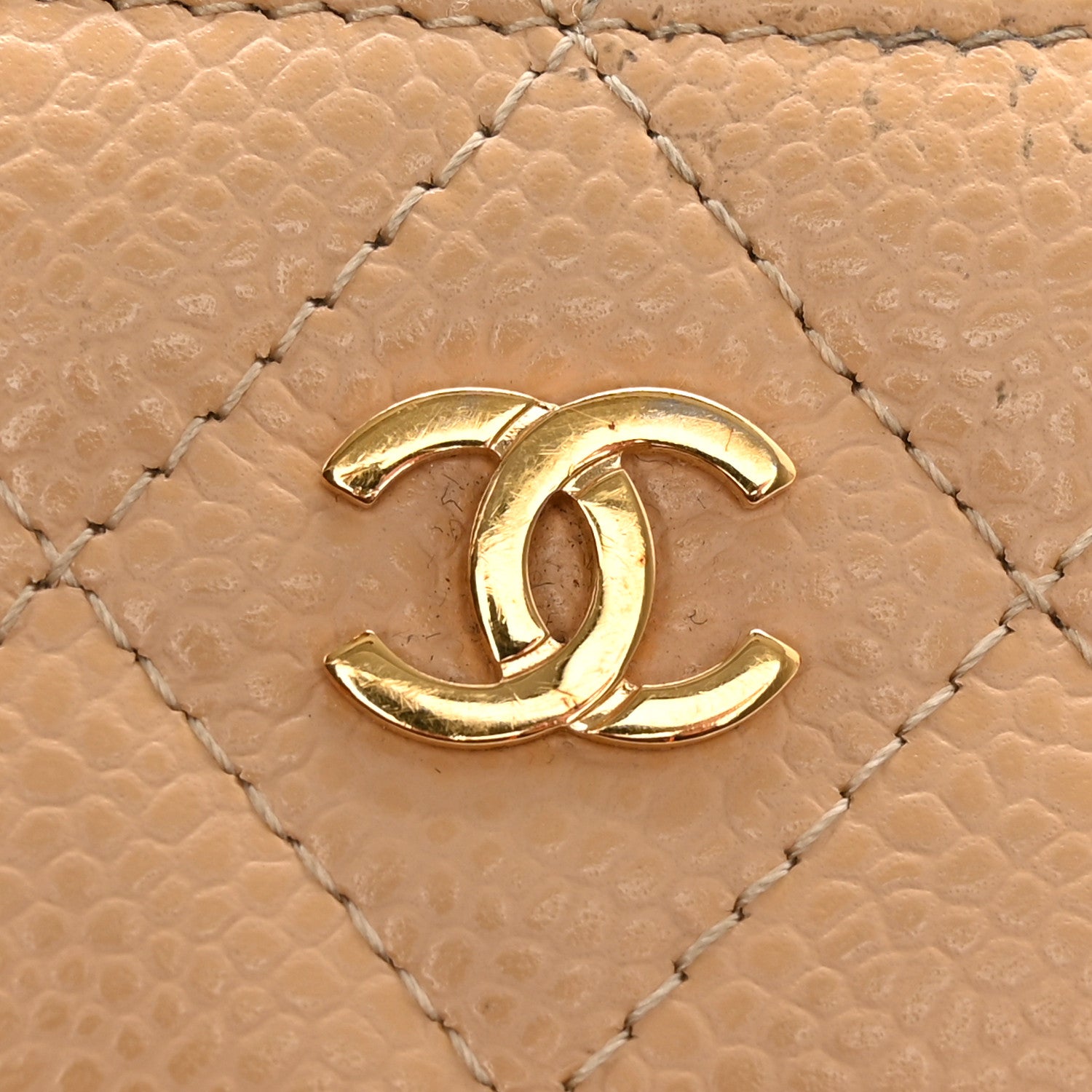 Chanel Caviar Quilted Card Holder Beige 14 of 15