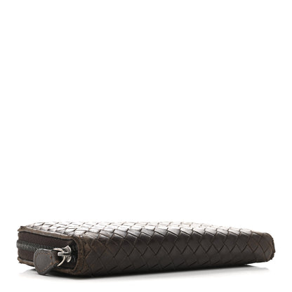 Bottega Veneta Nappa Intrecciato Zip Around Wallet Ebano 4 of 14