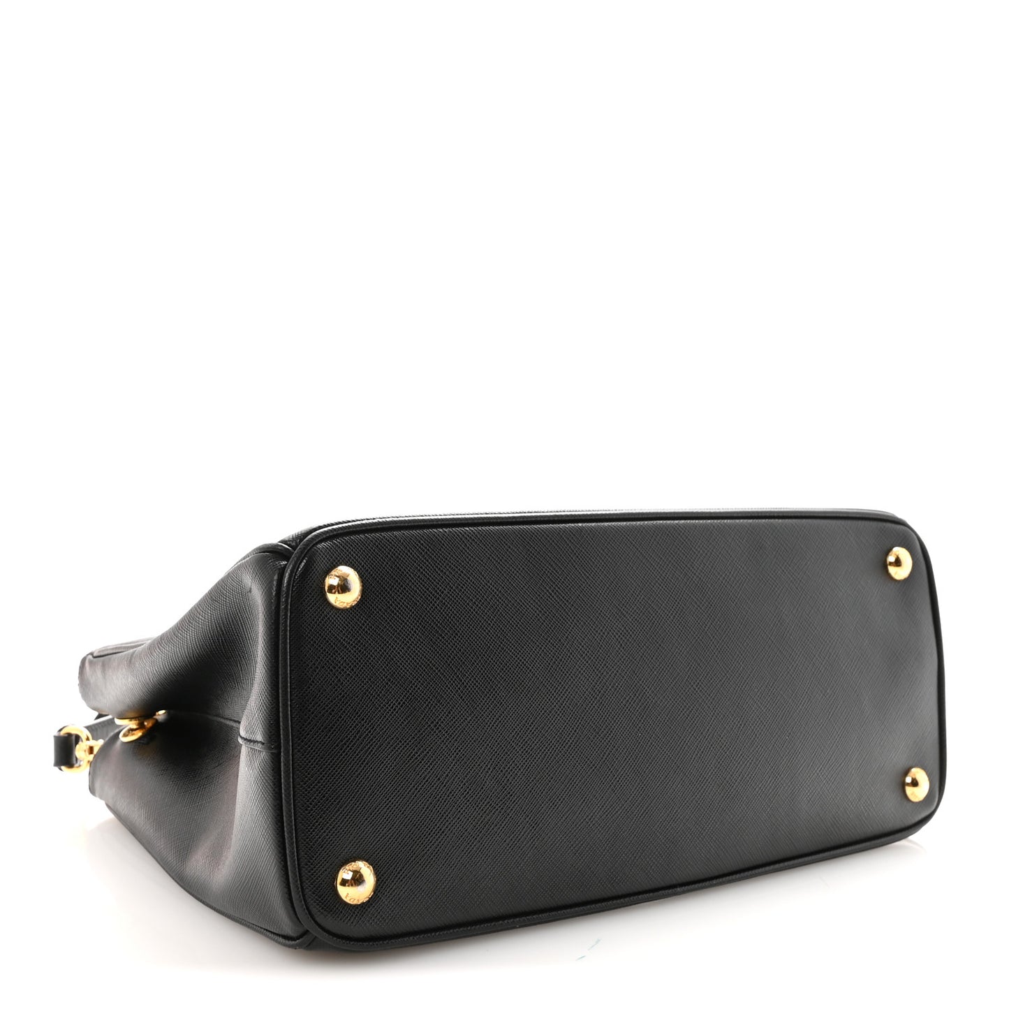 Saffiano Small Galleria Double Zip Tote Black