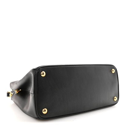 Prada Saffiano Small Galleria Double Zip Tote Black 4 of 9