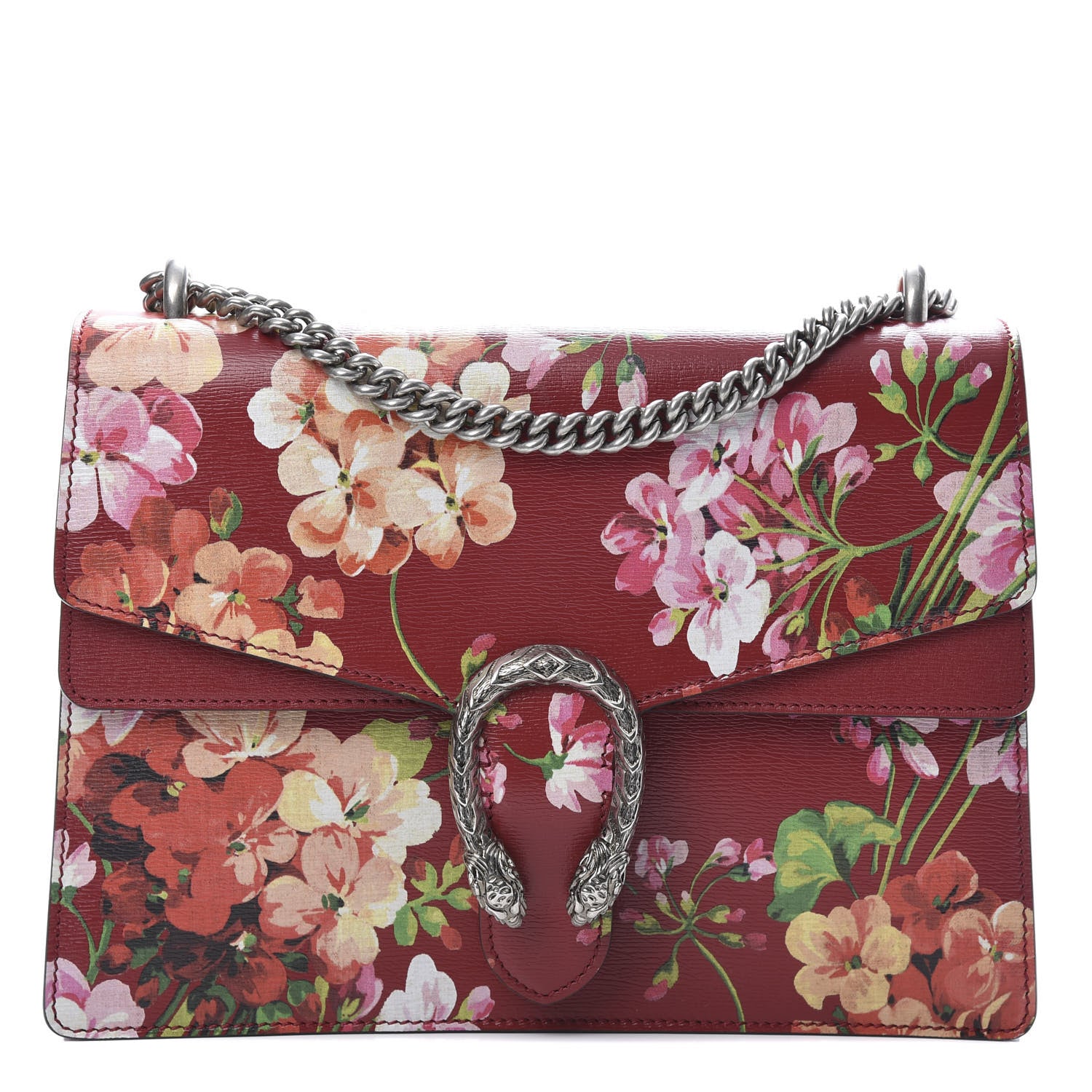 Gucci Calfskin Blooms Print Medium Dionysus Shoulder Bag Romantic Cherry Multicolor 1 of 12