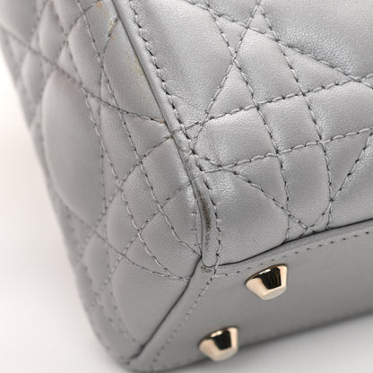 Christian Dior Lambskin Cannage Mini Lady Dior Grey 11 of 17