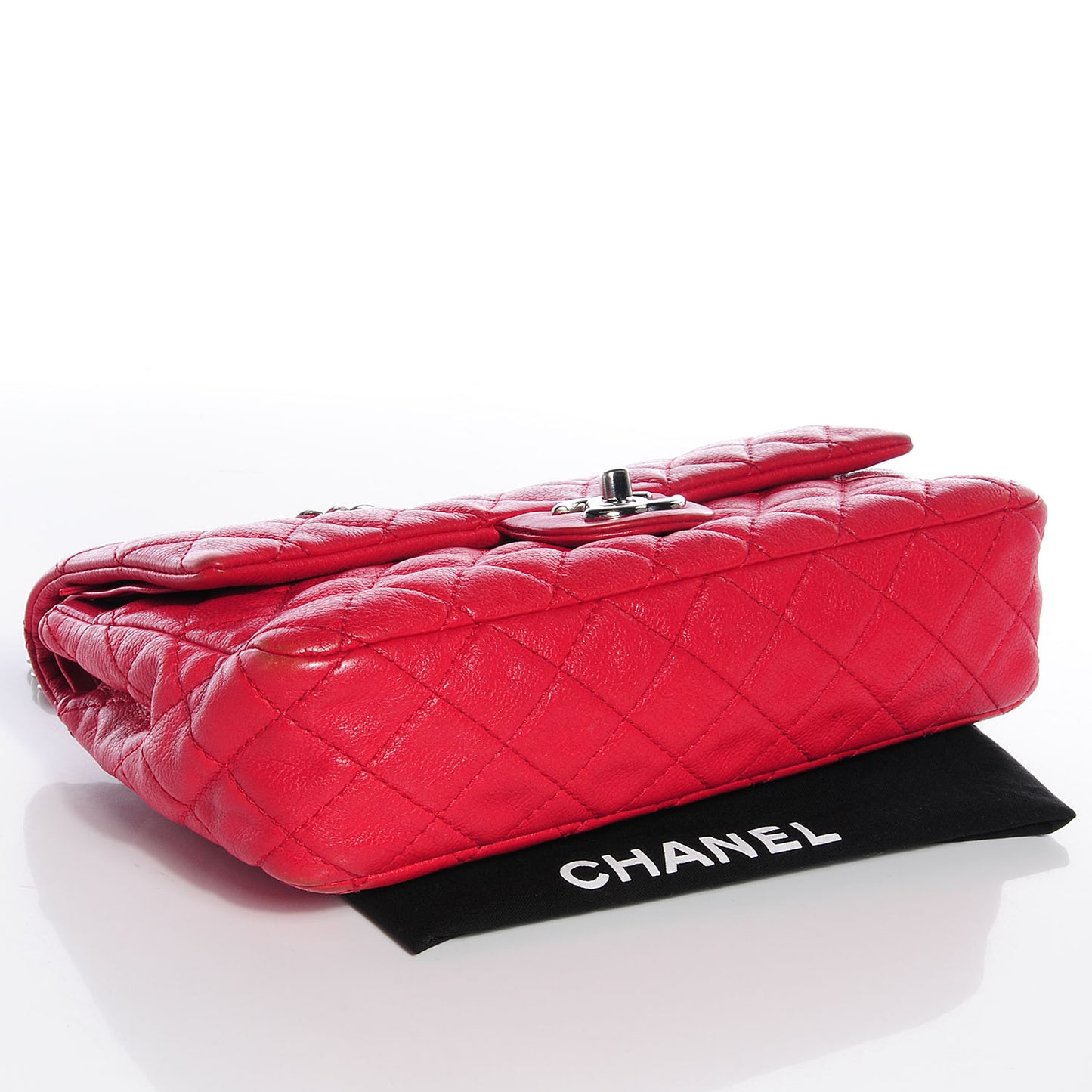 Soft Caviar Medium Double Flap Red