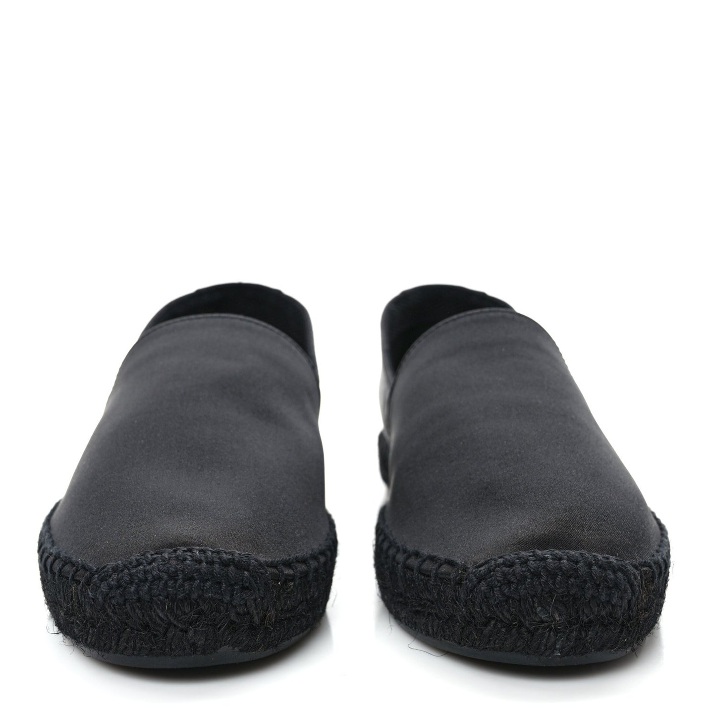 Crepe Satin Elba Espadrilles 38.5 Black