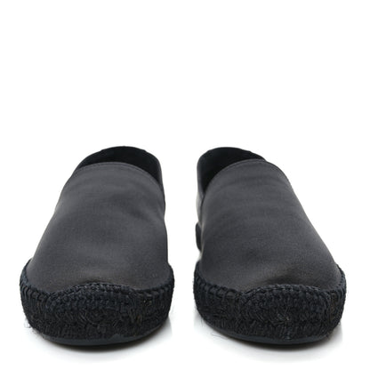 Saint Laurent Crepe Satin Elba Espadrilles 38.5 Black 2 of 9