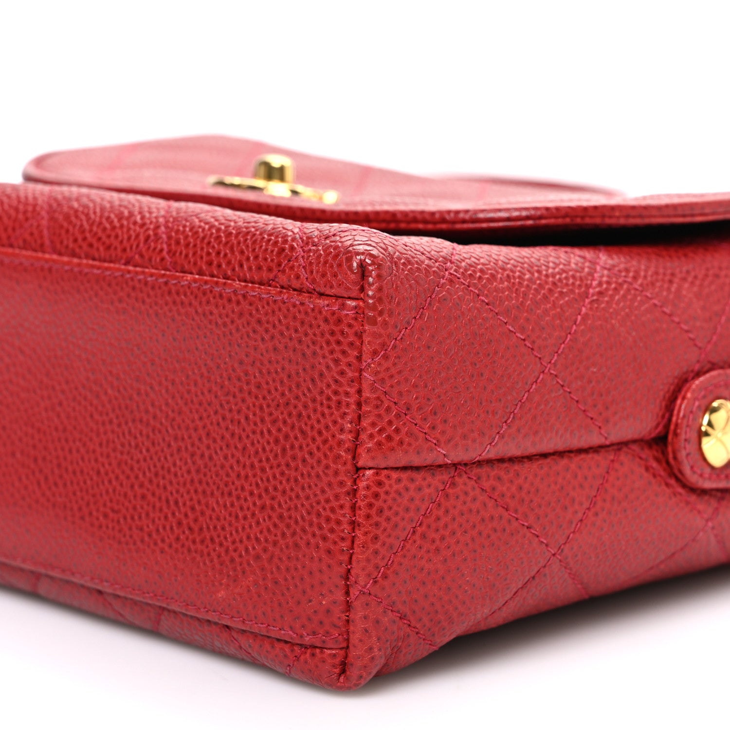 Chanel Caviar Quilted Shoulder Bag Red 11 of 11