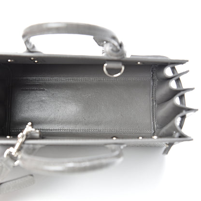 Saint Laurent Calfskin Crocodile Embossed Nano Sac De Jour Fog 4 of 11