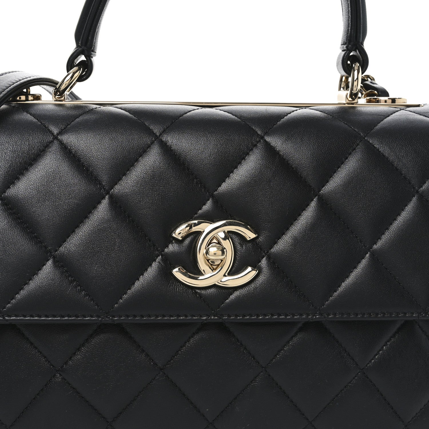 Chanel Lambskin Quilted Mini Trendy CC Dual Handle Flap Bag Black 8 of 10
