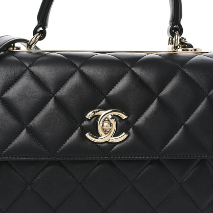 Chanel Lambskin Quilted Mini Trendy CC Dual Handle Flap Bag Black 8 of 10