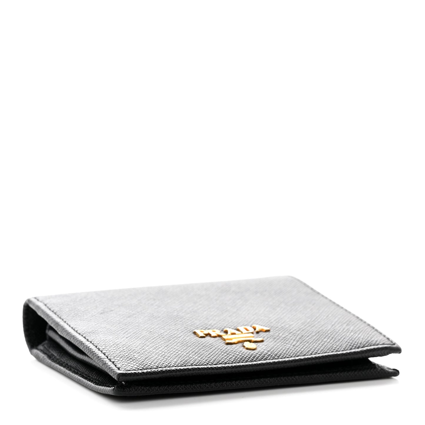 Saffiano Triangle Bi-Fold Wallet Black