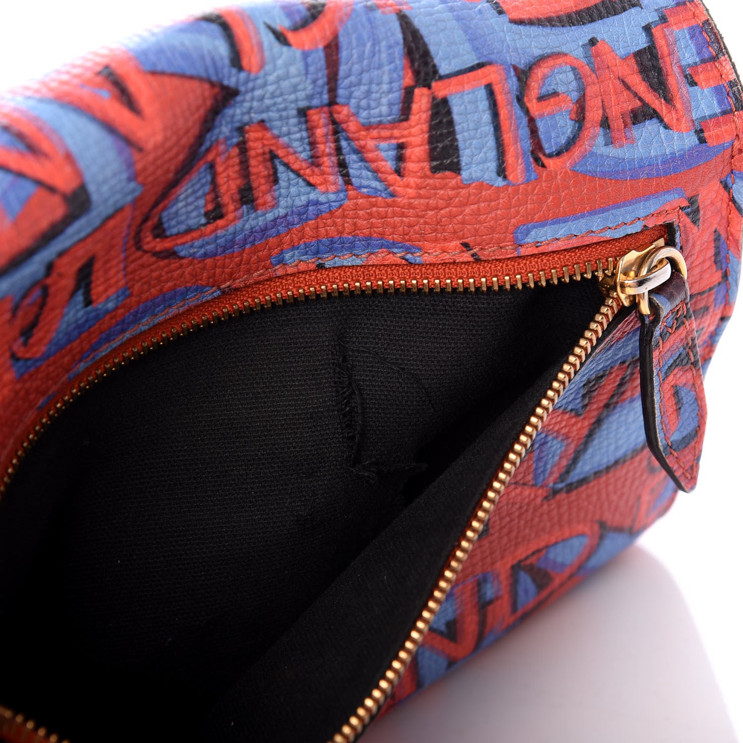 Burberry Calfskin Graffiti Print Small Macken Crossbody Bag Black 8 of 9