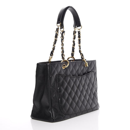 Chanel Caviar Quilted Grand Shopping Tote GST Black 3 of 8