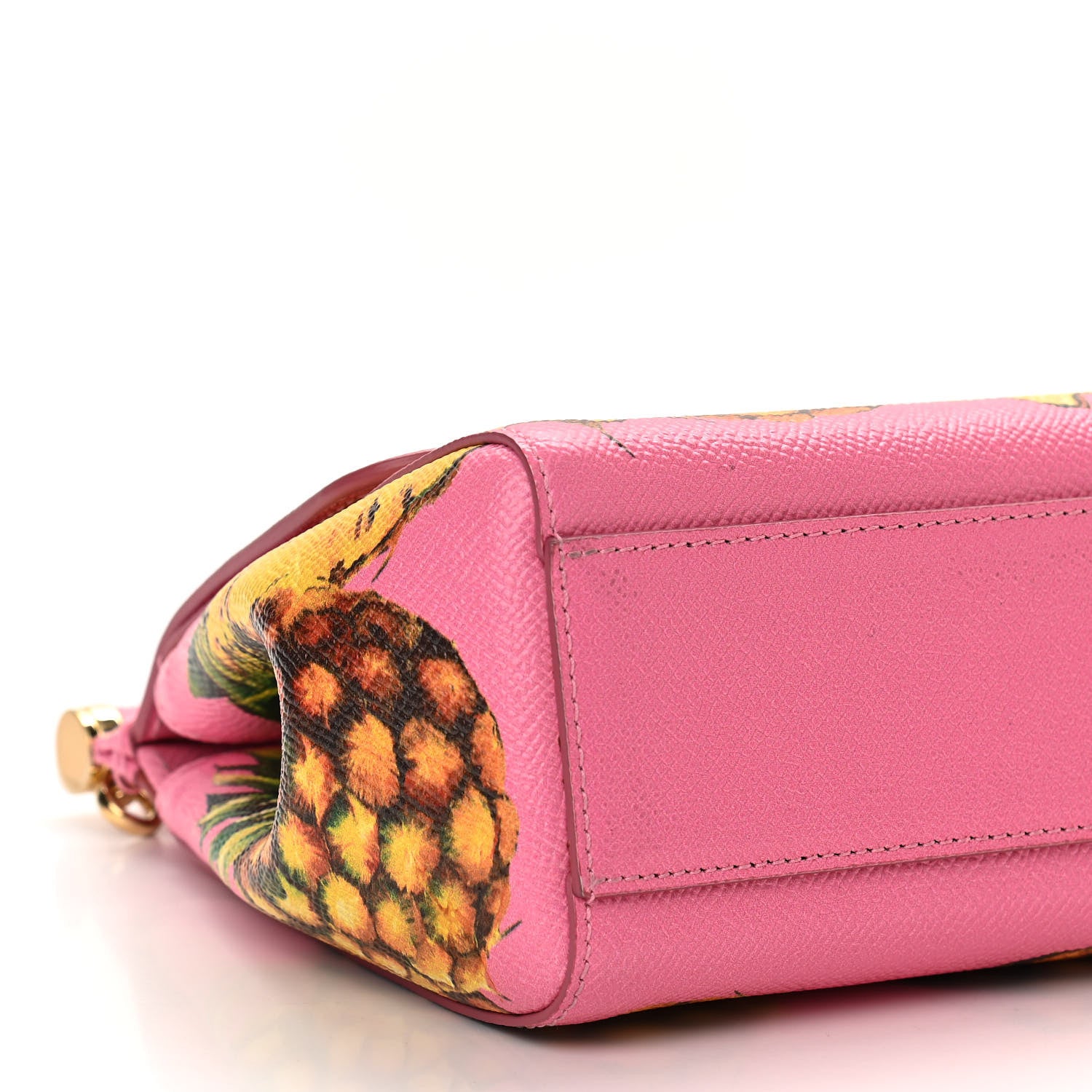 Dolce & Gabbana Dauphine Pineapple Print Small Miss Sicily Satchel Rosa 8 of 9