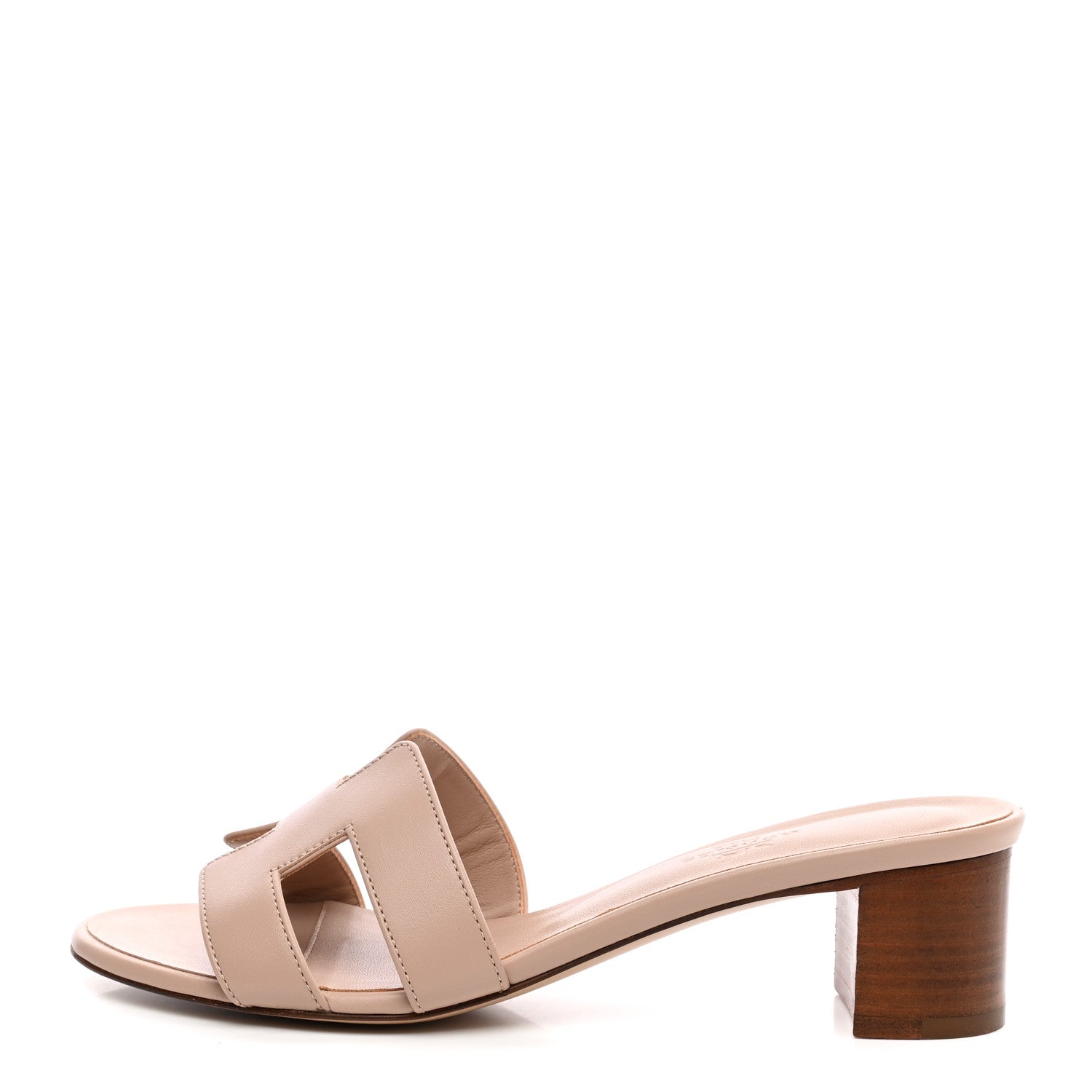 Hermes Calfskin Oasis Sandals 37 Beige Nude 1 of 11