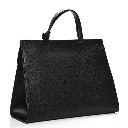 Gucci Calfskin Feline Medium GG Marmont Top Handle Bag Black 3 of 8
