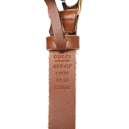 Gucci Faded Calfskin Double G 20mm Belt 85 34 Cuir 4 of 5
