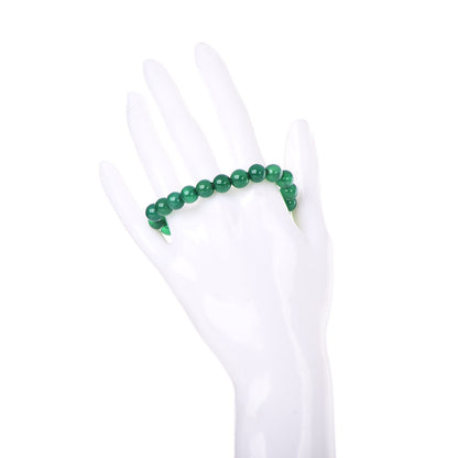 David Yurman Sterling Silver Green Onyx 8mm Spiritual Beads Bracelet 2 of 4