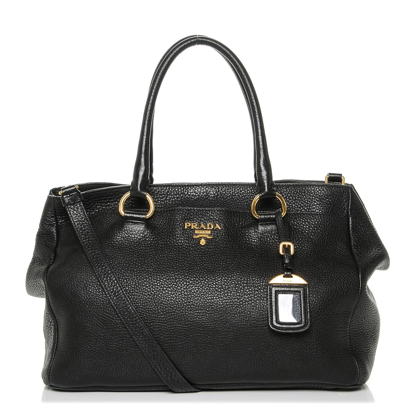 Vitello Daino East West Tote Nero Black