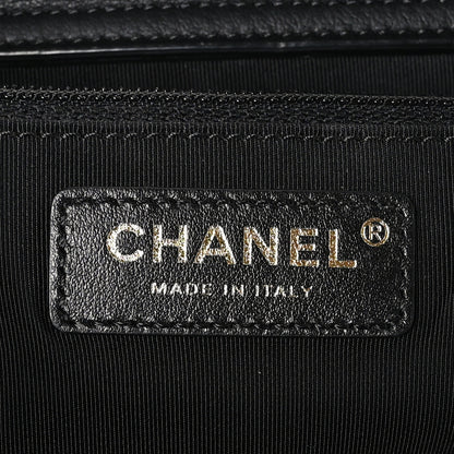 Chanel Bullskin Stitched Large Shopping Bag Black 6 of 10