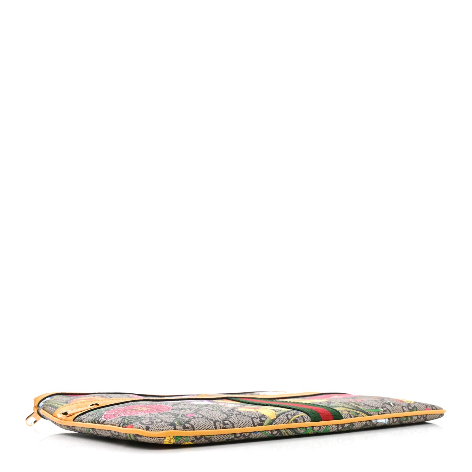 Gucci GG Supreme Monogram Flora Large Ophidia Pouch Clutch Beige Multicolor Crop 4 of 11