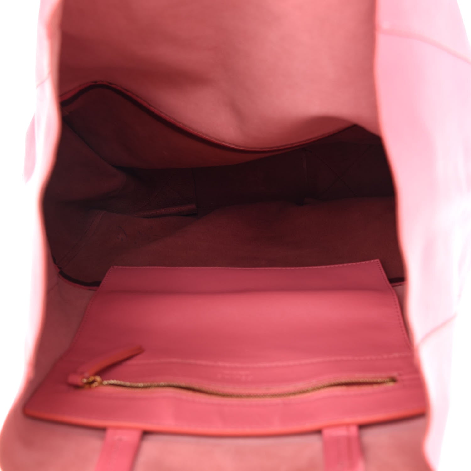 Celine Smooth Lambskin Vertical Bi-Cabas Pink Rust 5 of 9