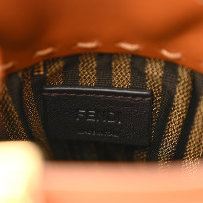 Fendi Vitello King Plexiglass Logo Embossed Mini Fendi Sunshine Shopper Tote Cuoio 6 of 10
