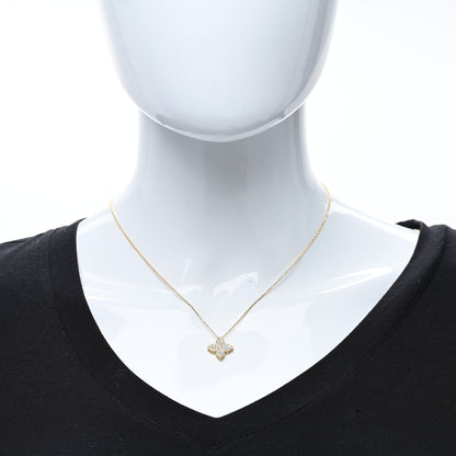 Roberto Coin 18K Yellow White Gold Diamond Medium Princess Flower Pendant Necklace 3 of 4