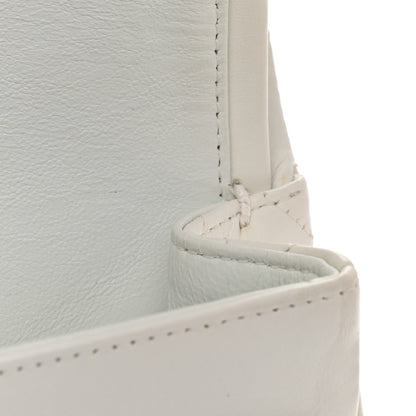 Chanel Lambskin Quilted Medium Double Flap White 12 of 21