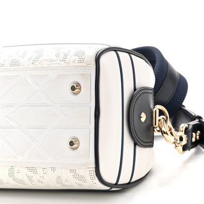 Christian Dior Perforated Calfskin Medium Dior Vibe Classic Bowling Bag White 10 of 10