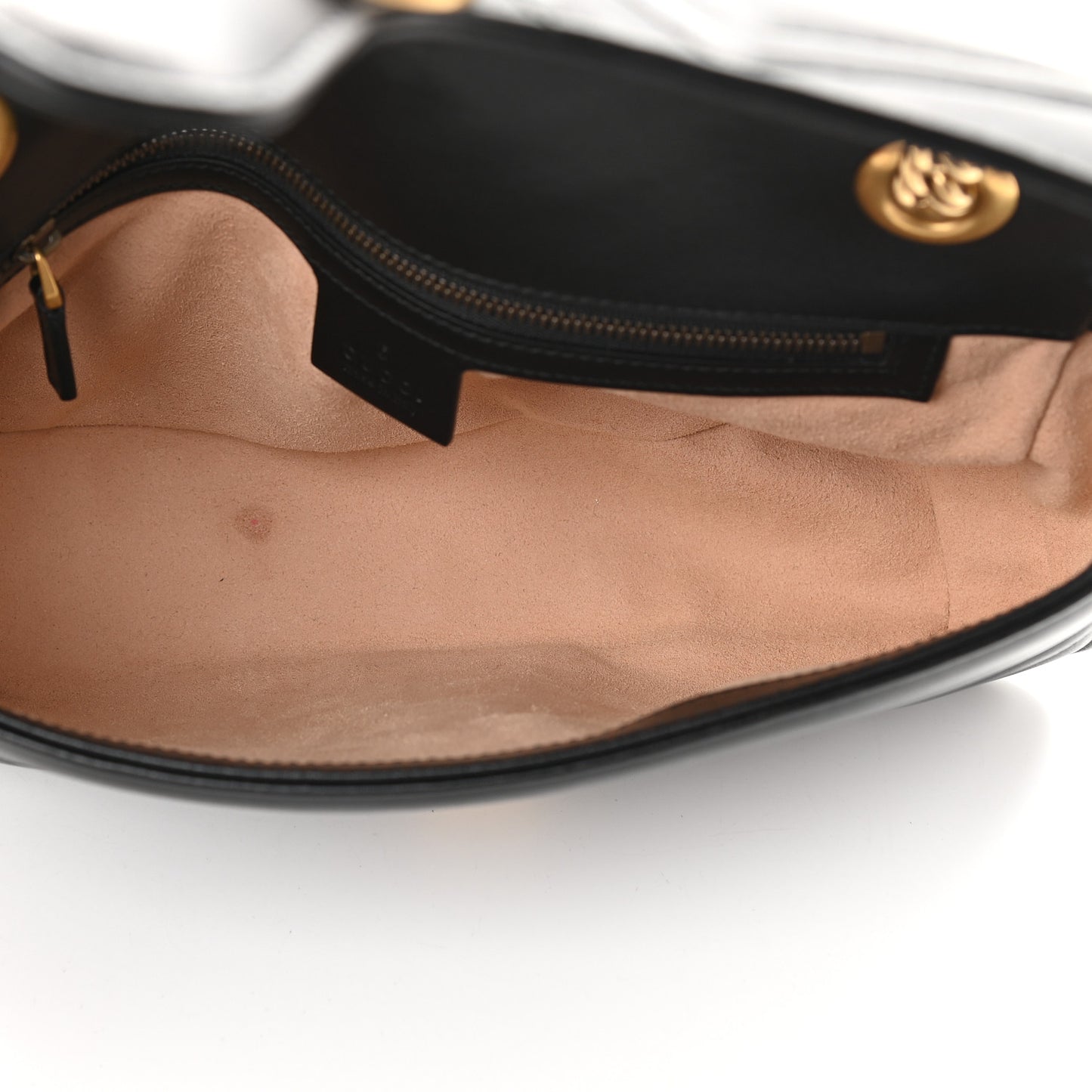 Calfskin Matelasse Small GG Marmont Shoulder Bag Black