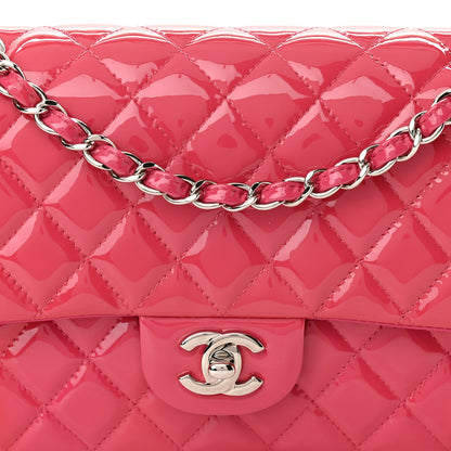 Chanel Patent Quilted Medium Double Flap Fuchsia 8 of 10