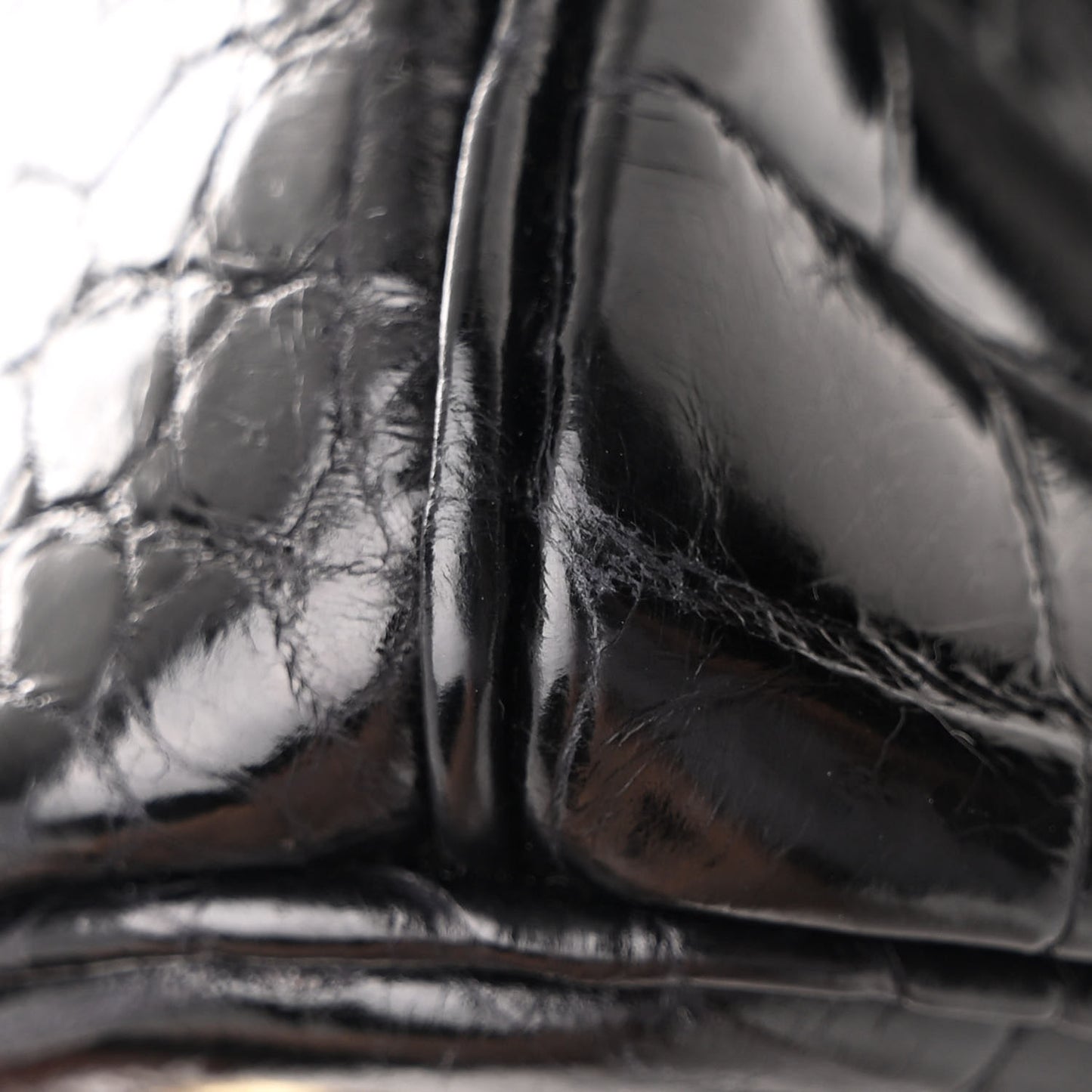 Shiny Porosus Crocodile Birkin 35 Black