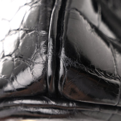 Hermes Shiny Porosus Crocodile Birkin 35 Black 15 of 17