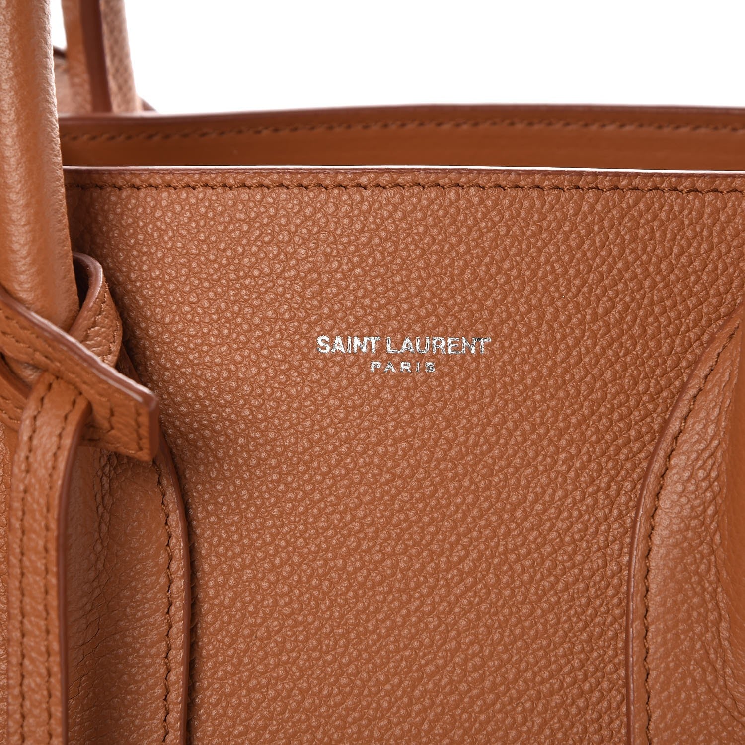 Saint Laurent Grained Calfskin Small Sac De Jour Saddle Brown 6 of 10