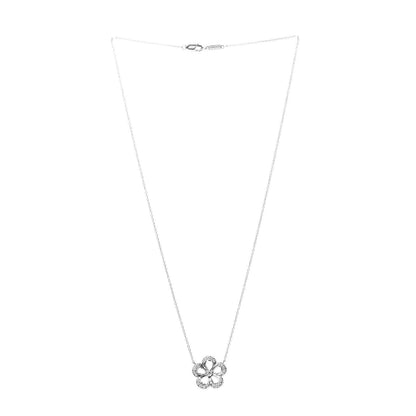 Tiffany Platinum Diamond Enchant Flower Pendant Necklace 3 of 7