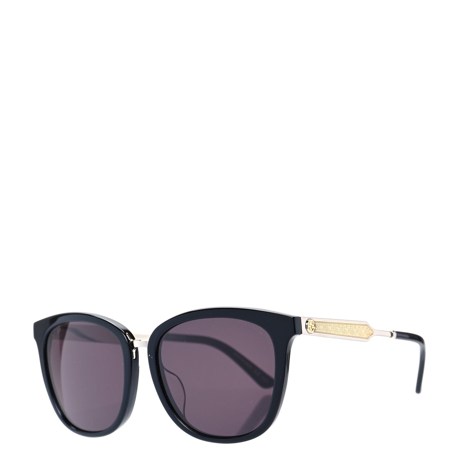 Gucci Acetate Sunglasses GG0073SK Black Gold 1 of 7