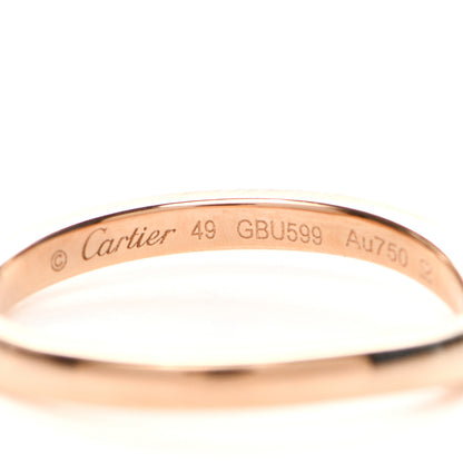 Cartier 18K Pink Gold 3 Diamond Ballerine Wedding Band Ring 49 4.75 8 of 8