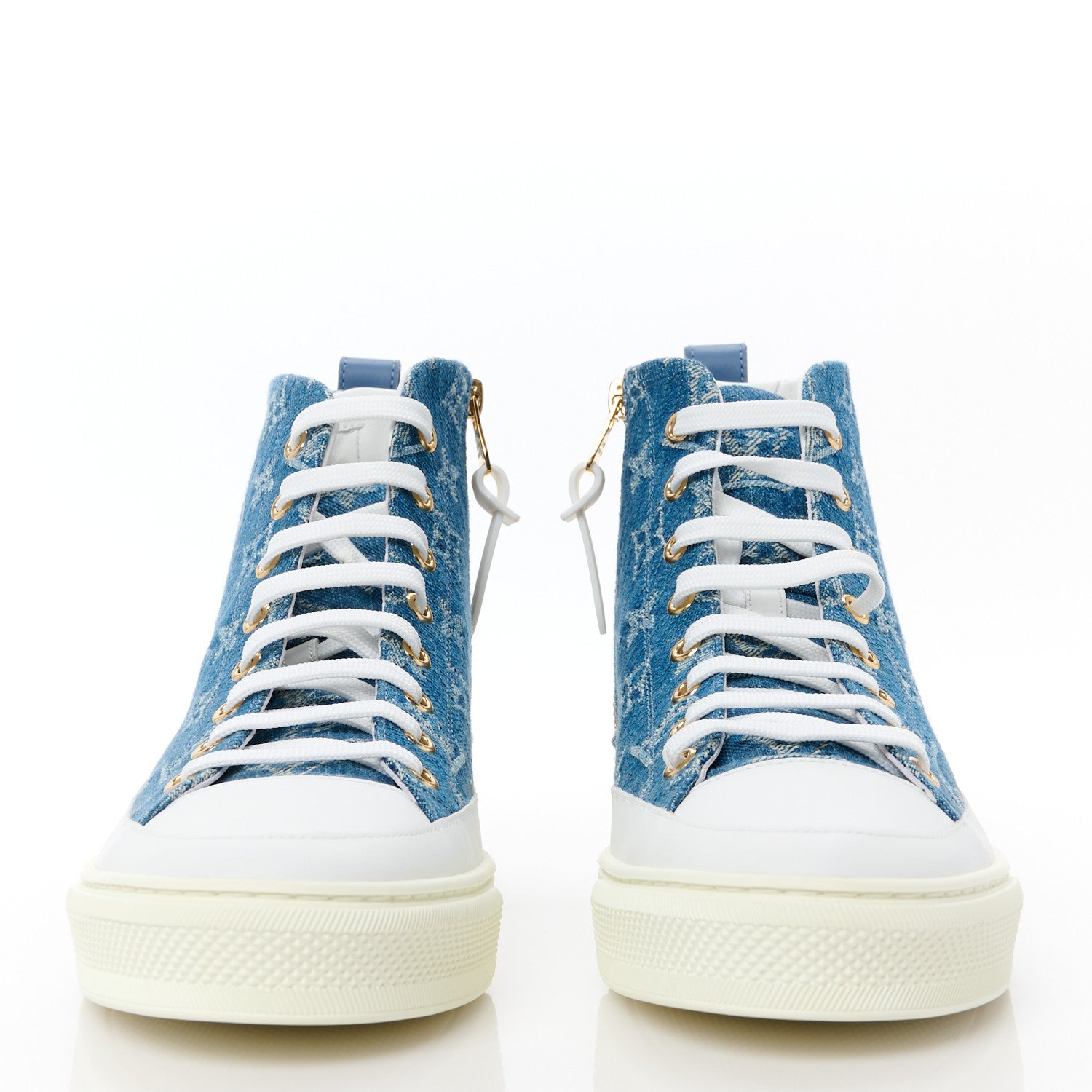 Louis Vuitton Denim Monogram Stellar Sneaker Boots 40 Bleu Jeans 39 Blue 2 of 9