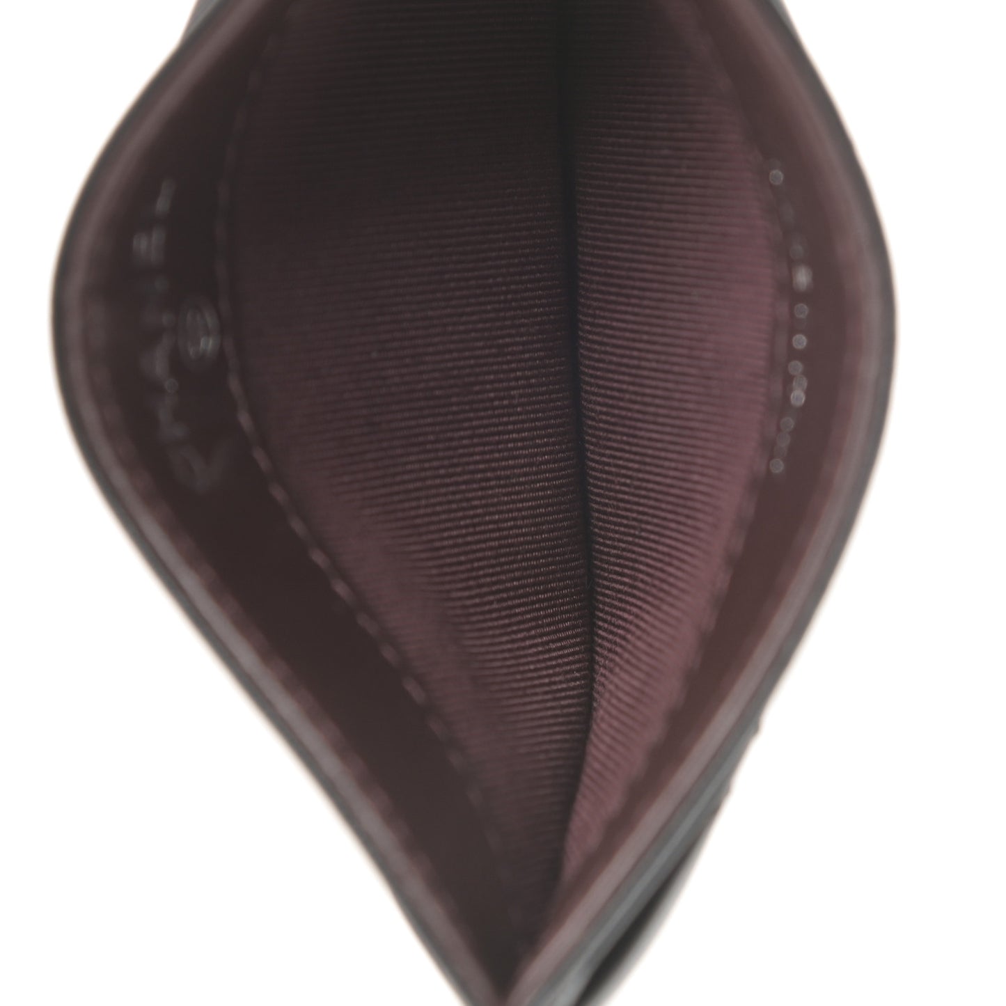 Lambskin Quilted Card Holder Black