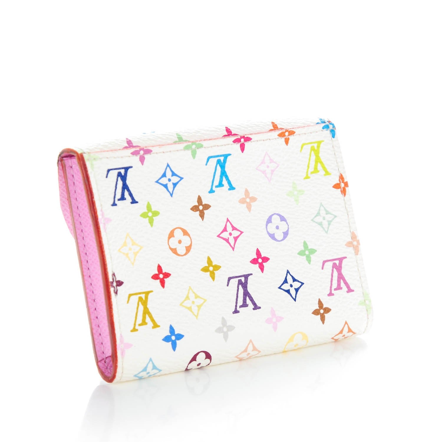 Louis Vuitton Monogram Multicolor Business Card Holder White Litchi 3 of 7