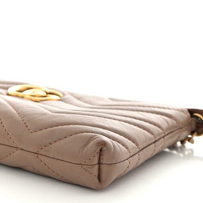 Gucci Calfskin Matelasse Mini GG Marmont Chain Bag Porcelain Rose 13 of 15