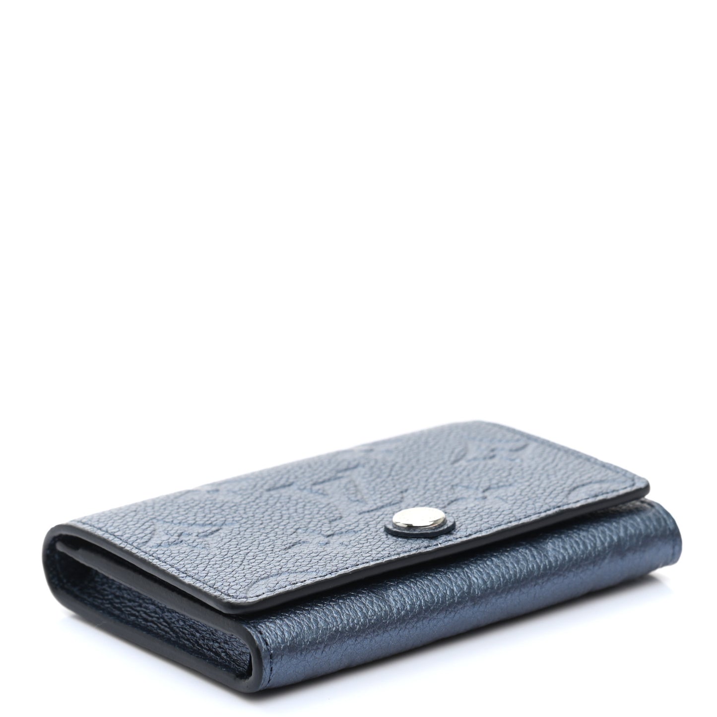 Metallic Monogram Business Card Holder Navy Nacre