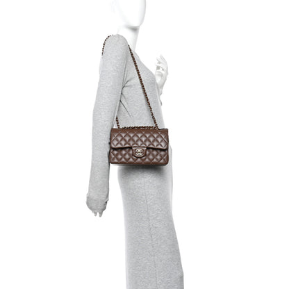 Chanel Lambskin Quilted Small Double Flap Brown 2 of 10