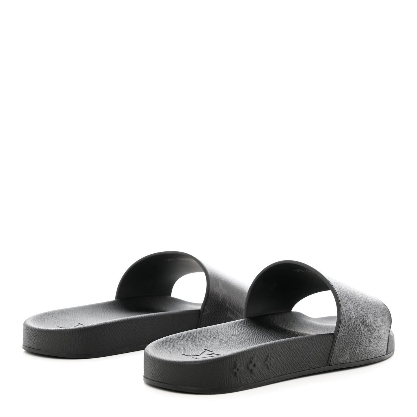 Rubber Monogram Eclipse Mens Waterfront Mules 8 Black