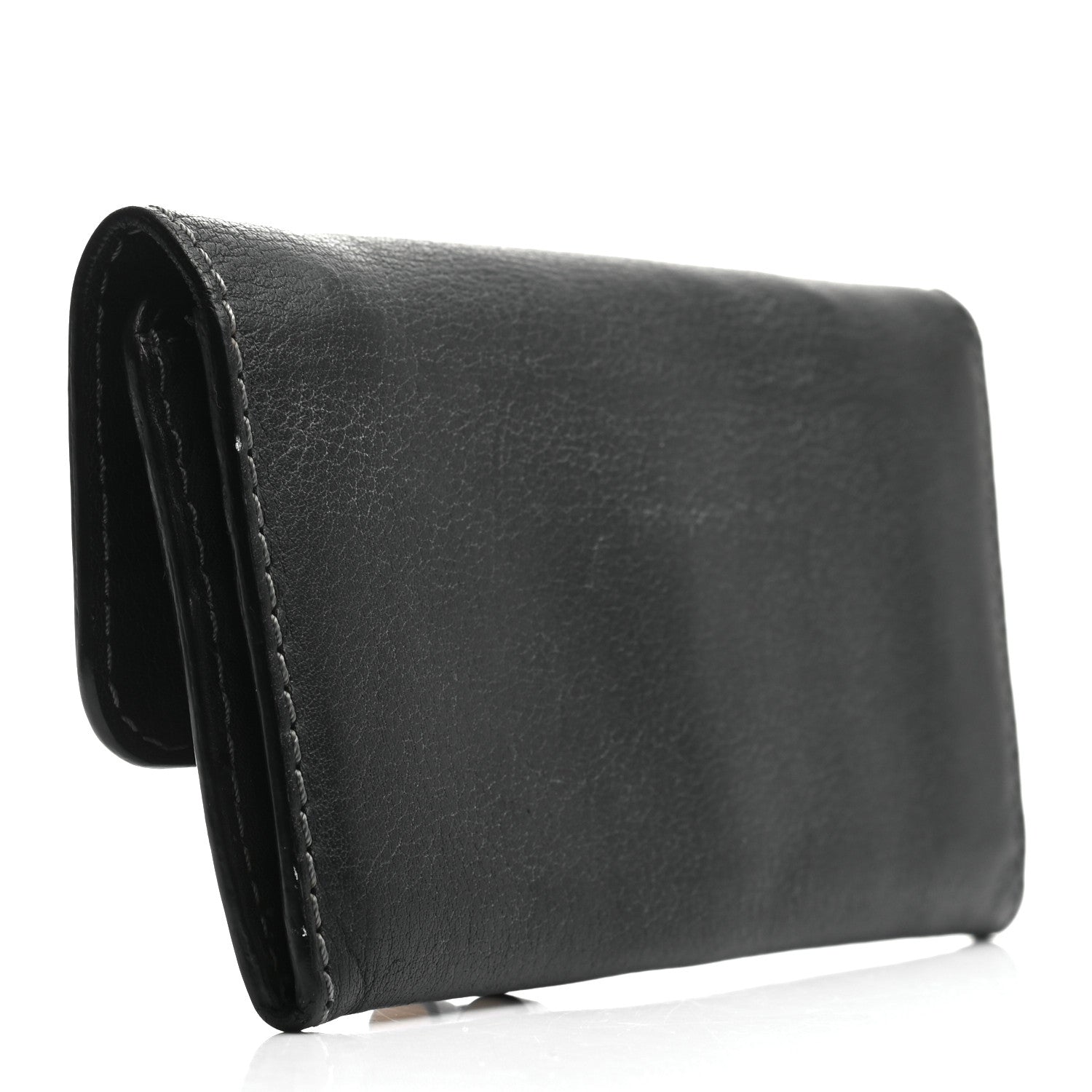 Chloe Calfskin Marcie Continental Flap Wallet Black 3 of 8