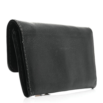 Chloe Calfskin Marcie Continental Flap Wallet Black 3 of 8