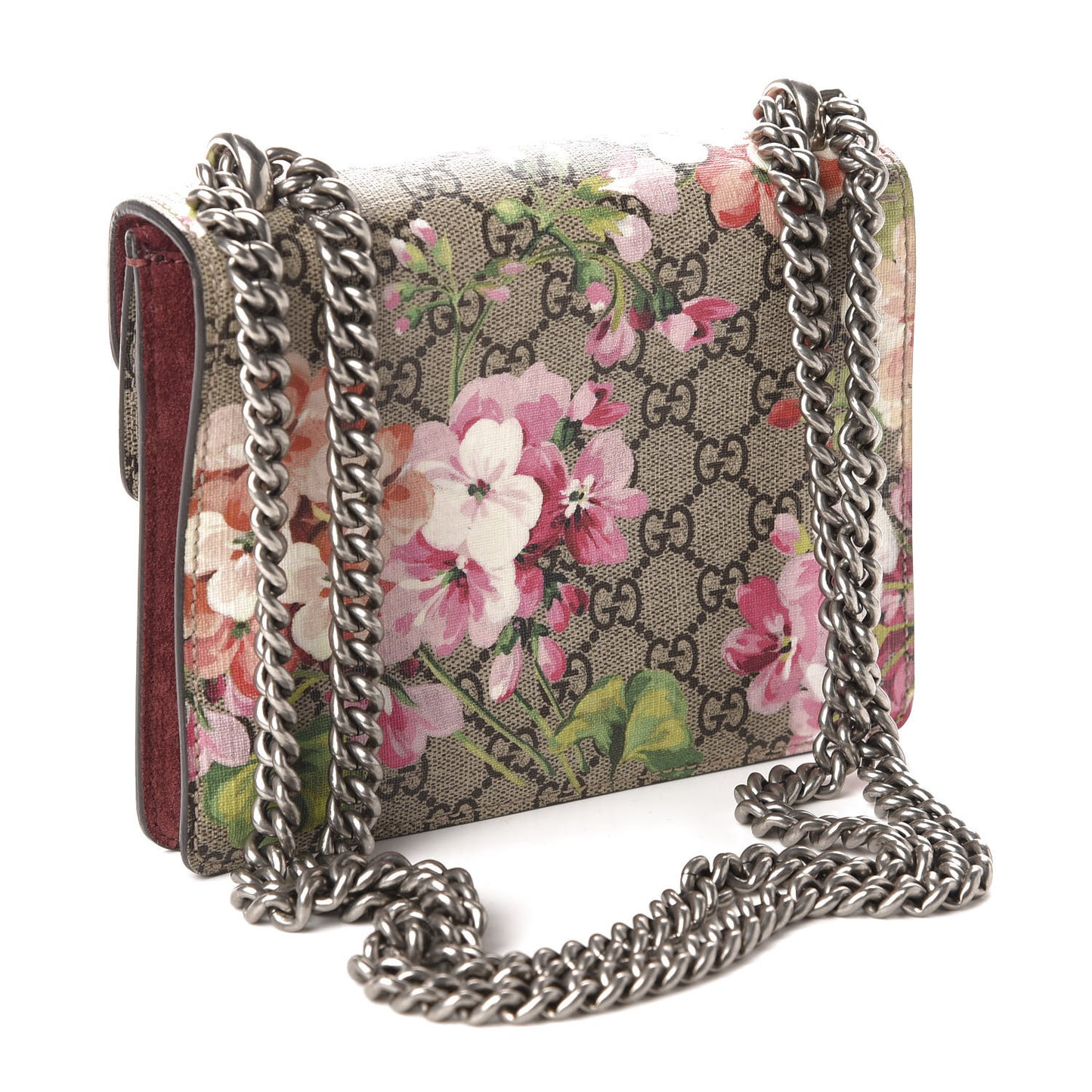 GG Supreme Monogram Blooms Mini Dionysus Shoulder Bag Beige Multicolor Dry Rose