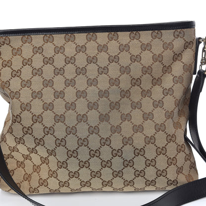 Gucci GG Monogram Web Flat Messenger Bag Black 10 of 11